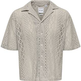 ONLY & SONS Novak Relax Resort SS Lace Shirt Moonstruck