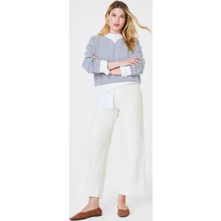 SPANX Cream Crop Wide Leg JeansMiddel