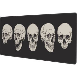 Human Skull Gaming Musemtte Non Slip XL stor musemtte Syet kant gummibase Skrivebordsmtte til brbar pc computer