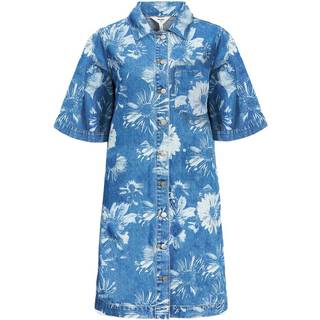 Printet Denimkjole