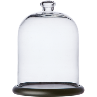 Klokkekrukke Glas m sort bund Medium