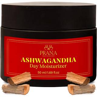 Prana Ashwagandha Day Facial Moisturizer - Natural Face Lotion med ayurvediske ingredienser - Lakrids mandelolie Goti Kola - Skinreparation og hy