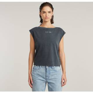 Mini G-Script Logo Overdyed Top - Grey - Women