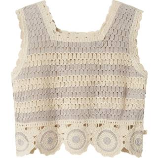 Firkantet Halsudskæring Strik Vest