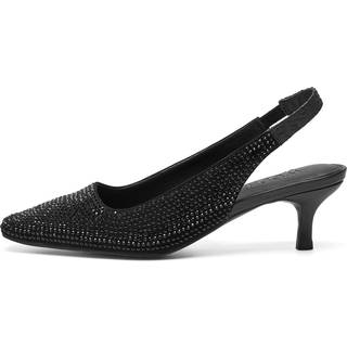 Maxine Slingback Crystal Højhælede Sko, Black/Black, 41