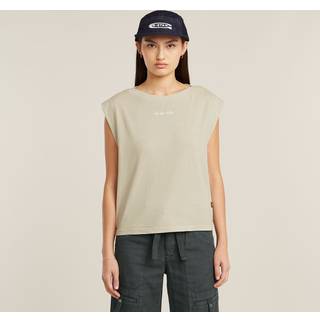 Mini G-Script Logo Overdyed Top - Beige - Women