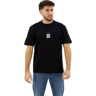 Bomuldsjersey-T-shirt med stablet logoprint med røgeffekt