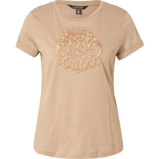 Lauren Ralph Lauren Lauren Ralph Lauren Hailly Graphic Logo Brown T-Shirt