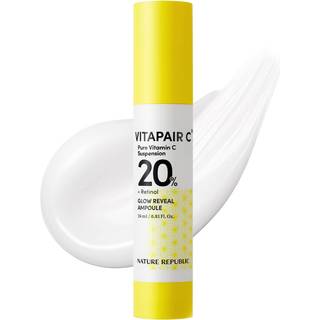 Nature Republic Vitapair C Glow Reveal Ampoule Niacinamid retinol Panthenol Citrus Lemonfrugt Ekstrakt Vitamin C Ampoule Koreansk hudpleje 24ml /