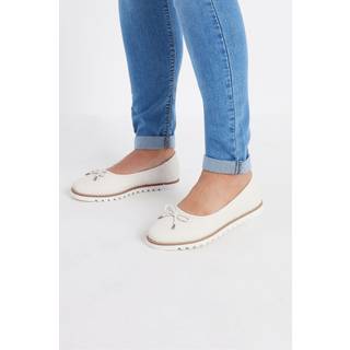 Yours Curve Yours Curve Natural Extra Wide Fit Extra-Wide Fit Woven Ballet Pumps