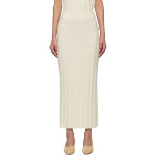 Khaite Claire silk and cashmere maxi skirt - beige - XS
