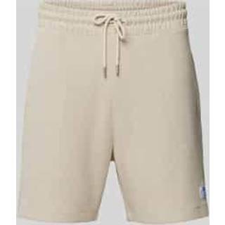 Shorts med loose fit i bomuldsblanding med vaffelstruktur