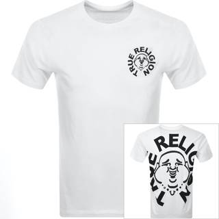 True Religion Buddha Face Logo T Shirt White