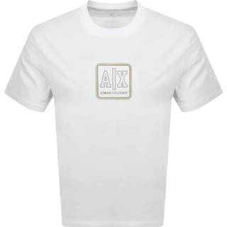 Armani Exchange Logo T Shirt Off White