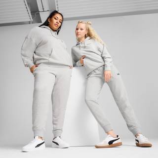 Women&#39;s Puma ESS Small No. 1 Logo Sweatpants, Gray, Size S, Clothing - Light Gray Heather - S