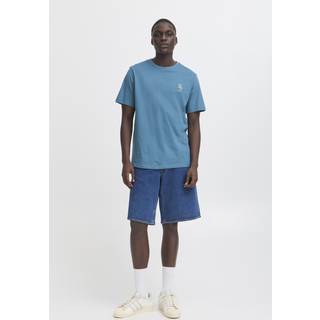 Blend Broderet Kortærmet 100% Bomuld T-shirtsmall