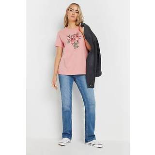 Lts Tall Coral Pink Floral Graphic Tshirt Size 18