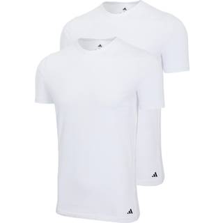 adidas 2-pak Active Flex Cotton Crew Neck T-Shirt - White - Large