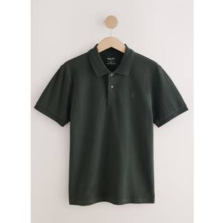 Next Rich Olive Green Slim Fit Short Sleeve Pique Polo Shirt