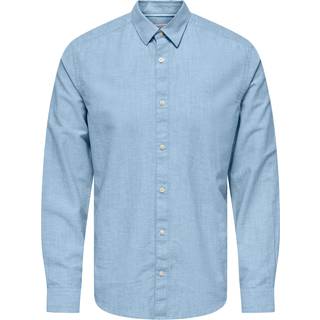 ONLY & SONS Herre Caiden Life Langærmet shirts Blå
