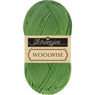 Scheepjes Woolwise 756 Agave grøn Indhold: 100% genanvendt Superwash merinould Vægt/længde: 100 g = ca. 200 meter Anbefalede pinde: 4 mm Strikkefasthed: 10 x 10 cm = 22 m x 30 p Vask: Maskinvask / Tåler ikke tørretumbling / Brug aldrig skyllemiddel.