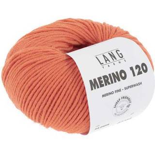 Lang Yarns Merino 120 459 Indhold: 100% Merinould Vægt/længde: 50 g = ca. 120 meter Anbefalede pinde: 3.50-4.50 mm Strikkefasthed: 10 x 10 cm = 22 m x 32 p Vask: Maskinvask 30 °C / Tåler ikke tørretumbling .