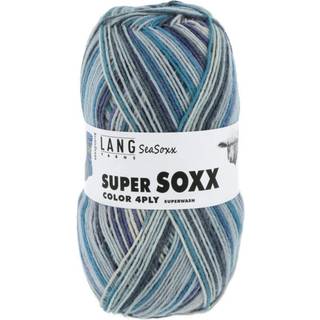 Lang Yarns Super Soxx Color 4-ply 415 Indhold: 75% ny uld, 25% polyamid Vægt/længde: 100 g = ca. 420 meter Anbefalede pinde: 2.5-3.5 mm. Strikkefasthed: 10 x 10 cm = 30 m x 41 p Vask: Maskinvask 40 ℃ / Kan tørretumbles / Brug aldrig skyllemiddel.
