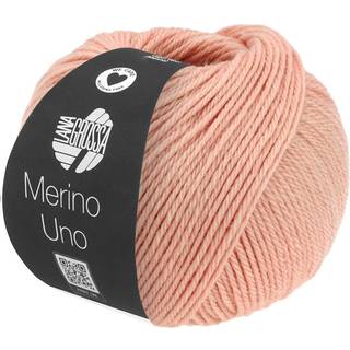Lana Grossa Merino Uno 77 Pudderrosa Indhold: 100% ren, ny merinould Vægt/Længde: 50 g = ca. 125 meter Anbefalede pinde: 4.5-5 mm Strikkefasthed: 10 x 10 cm = 19 m x 25 p Vask:Finvask 30º/ Tørres fladt.