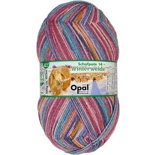 Opal Schafpate 14 - Winterweide 11195 Ganzjährige Freilandhaltung Indhold:75% Ren ny uld, 25% polyamid Vægt/længde:100 g = ca. 425 m Anbefalede pinde:2,5 mm Strikkefasthed:10 cm x 10 cm = 20 m x 42 r Kan vaskes på maskine, maks. 40°C / Tørres fladt.