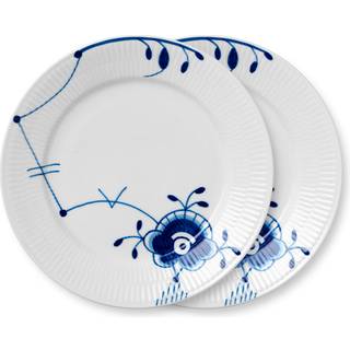 Royal Copenhagen Blå Mega Riflet tallerken 22 cm