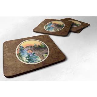 """" Caroline's Treasures SS8205FC Irish Wolfhound Foam Coasters (S?t p? 4) 3,5 """" ""H X 3,5"" """" W Multicolor """"