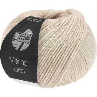 Lana Grossa Merino Uno 55 Beigegrå Indhold: 100% ren, ny merinould Vægt/Længde: 50 g = ca. 125 meter Anbefalede pinde: 4.5-5 mm Strikkefasthed: 10 x 10 cm = 19 m x 25 p Vask:Finvask 30º/ Tørres fladt.