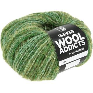 Lang Yarns Glamour WoolAddicts 004 Indhold: 36% polyester, 30% polyamid, 25% mohair, 9% uld Anbefalede pinde: 5.5-6 mm Vægt/længde: 50 g = ca. 200 meter Strikkefasthed: 10 x 10 cm = 18 m x 24 p Vask: Maskinvask ved op til 30 ℃ / Tåler ikke tørretumbling / Brug aldrig skyllemiddel.