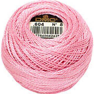 Perlebomuldskugle st?rrelse 8 87yd-Light Cranberry