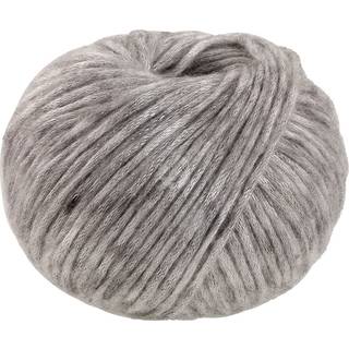 Lana Grossa Lucida 07 Lysegrå Indhold: 58% ren, ny merinould, 42% viskose Vægt/Længde: 50 g = ca. 100 meter Anbefalede pinde: 6 mm Strikkefasthed: 10 x 10 cm = 14 m x 23 p Vask:Finvask 30º/ Tørres fladt.