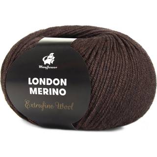 Mayflower London Merino 041 Brownie Indhold:100% Merinould Vægt/længde:50 g = 120 m Anbefalede pinde:3.5 - 4 mm Strikkefasthed:10 cm x 10 cm = 22 m x 34 r Vask: Maskinvask ved maks. 30°C / Tørres fladt.