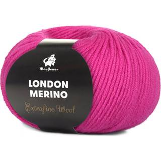 Mayflower London Merino 043 Pink Indhold:100% Merinould Vægt/længde:50 g = 120 m Anbefalede pinde:3.5 - 4 mm Strikkefasthed:10 cm x 10 cm = 22 m x 34 r Vask: Maskinvask ved maks. 30°C / Tørres fladt.