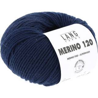 Lang Yarns Merino 120 035 Indhold: 100% Merinould Vægt/længde: 50 g = ca. 120 meter Anbefalede pinde: 3.50-4.50 mm Strikkefasthed: 10 x 10 cm = 22 m x 32 p Vask: Maskinvask 30 °C / Tåler ikke tørretumbling .