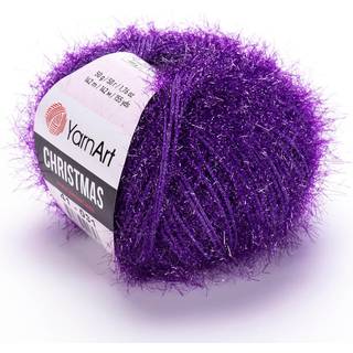 Garn kunst glitrende strikende garn 100% polyamid 1,76 oz 155 yds 50 gram julefantasi (41)