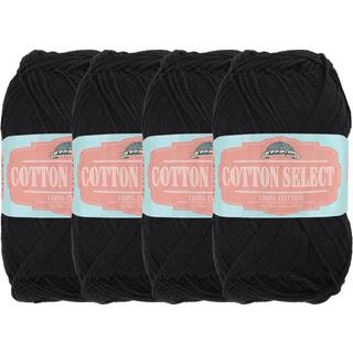 Jubileeyarn Cotton Select Yarn - Sport Weight - 50G/Skein - Witching Hour Black - 4 Skeins