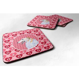 """" Caroline's Treasures SS4475FC Borzoi Foam Coasters (S?t p? 4) 3,5 """" ""H X 3,5"" """" W Multicolor """"
