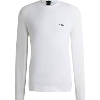 Sweater i bomuldsblanding med regular fit og logoprint