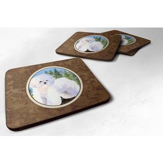 """" Caroline's Treasures SS8916FC Bichon Frize Foam Coasters (S?t p? 4) 3,5 """" ""H X 3,5"" """" W Multicolor """"
