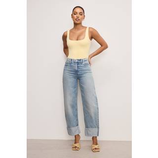 Good American Good American Blue Standard Barrel 100% Cotton Jeans