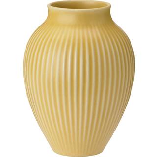 Knabstrup Keramik Knabstrup vase riflet 27 cm Yellow