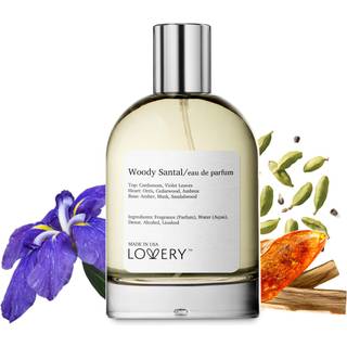 Lovery Woody Santal Eau de Parfum Inspireret af duft S.antal 33. Langvarig parfume til kvinder og mænd Veganske unisex parfume spray 100 ml EDP p