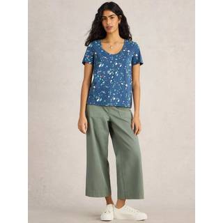 White Stuff White Stuff Blue Nadia Short Sleeve 100% Cotton T-Shirt