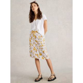 White Stuff White Stuff Yellow Evie Linen Blend Skirt