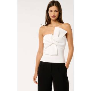 Forever New Forever New White Violetta Twist Crepe Top