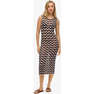 Superdry Superdry Blue Zig Zag Knit Midi Dress